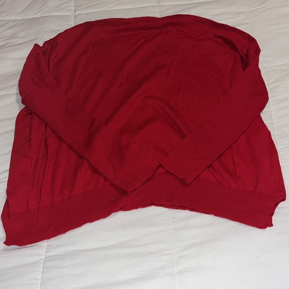 LIVV Made in Italy red button down cardigan 50% Lana wool 50%acrylic size L/XL - Picture 4 of 5